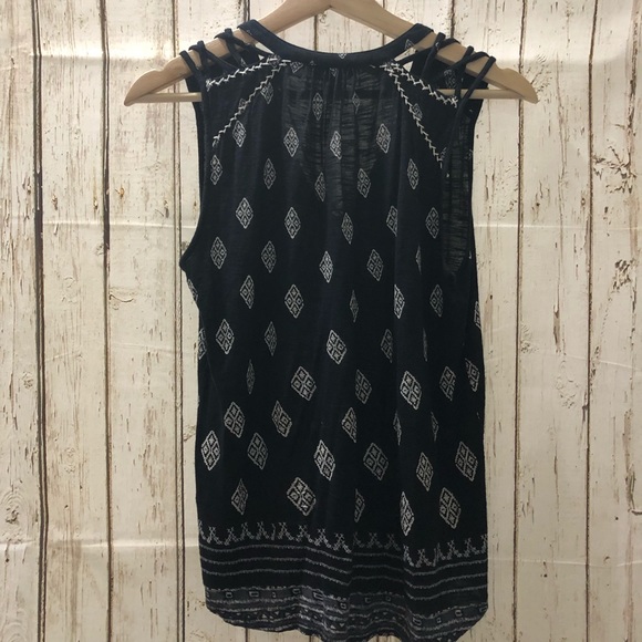 Lucky Brand Diamond Printed Shell Top XS - Picture 5 of 6